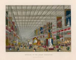 Interieur van de Grote Tentoonstelling, vanuit het transept westwaarts kijkend