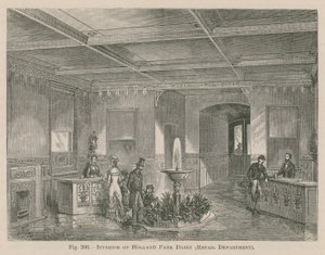 Interieur van de Holland Park Dairy, detailhandel door English School