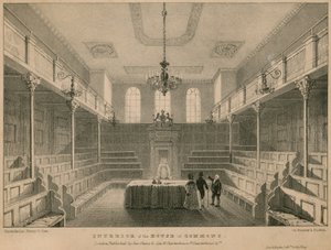 Interieur van het Lagerhuis, Westminster, Londen