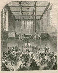 Interieur van het Hogerhuis, Westminster, Londen door English School