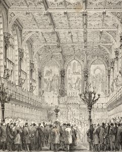 Interieur van het House of Lords, uit 