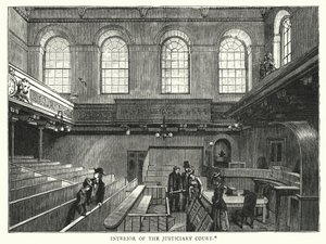 Interieur van het Justiciary Court door English School