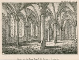 Interieur van de Lady Chapel, St Saviours, Southwark door English School