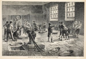 Interieur van de Munt, naar een tekening van circa 1820