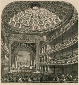 Interieur van het New Surrey Theatre, Blackfriars Road, Londen door English School