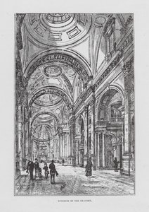 Interieur van het Oratorium (litho) door English School