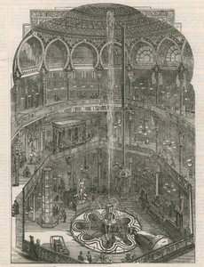 Interieur van de Panopticon, Leicester Square, Londen door English School