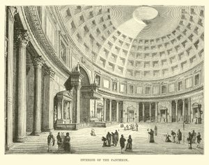 Interieur van het Pantheon door English School