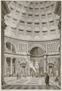 Interieur van het Pantheon in Rome (gerestaureerd) door English School