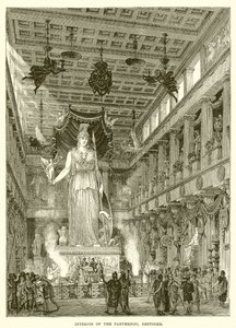 Interieur van het Parthenon (gerestaureerd) door English School