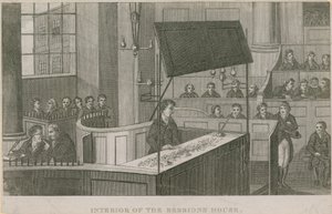 Interieur van het Zittingshuis, Old Bailey