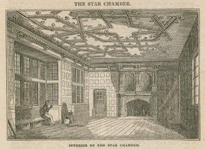 Interieur van de Sterrenkamer, Westminster door English School