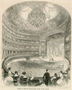 Interieur van het nieuwe Italiaanse Operahuis, Covent Garden, Londen