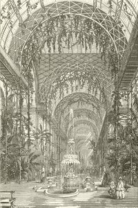 Interieur van het Crystal Palace, Sydenham door English School