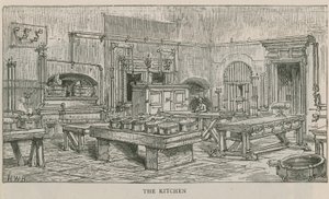 Interieur van de keuken van Chelsea Hospital door English School
