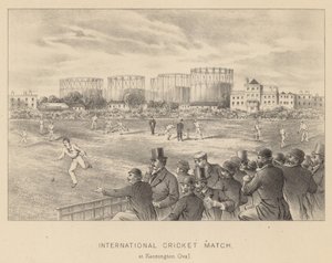Internationale cricketwedstrijd op Kennington Oval