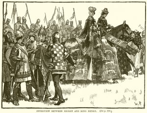 Ontmoeting tussen Becket en koning Henry