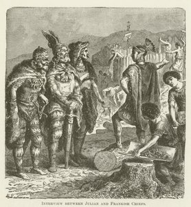 Ontmoeting tussen Julianus en Frankische stamhoofden