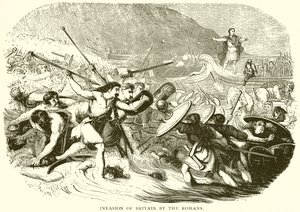Invasie van Groot-Brittannië door de Romeinen door English School