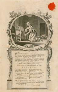 Uitnodiging om te dineren met de Eerwaarde Graaf van Hertford op 4 mei 1775 door English School