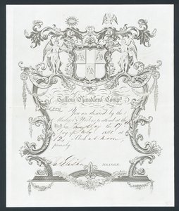 Uitnodiging voor het bal van de Tallow Chandlers Company, Londen door English School