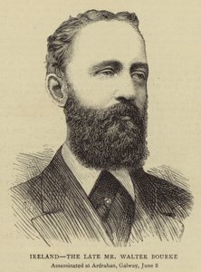 Ierland, de wijlen de heer Walter Bourke (gravure) door English School