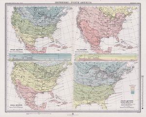 Isothermen, Noord-Amerika