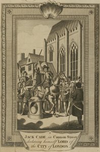 Jack Cade in Cannon Street verklaart zichzelf Heer van de Stad Londen door English School