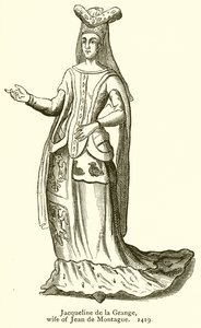 Jacqueline de la Grange, Vrouw van Jean de Montague. 1419 door English School