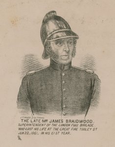 James Braidwood, Superintendent van de London Fire Brigade door English School