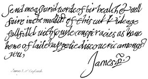 James I van Engeland door English School