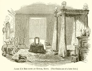 Slaapkamer van James I in Knole, Kent