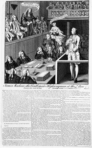James Macleane de Gentleman Highwayman aan de bar, 1750 door English School