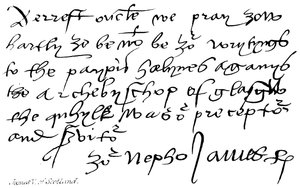 James V van Schotland door English School