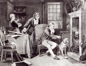 James Watt (1736-1819) speelt met stoom door English School