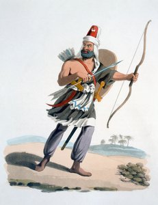 Janitsaar van Arabië, uit The Military Costume of Turkey, 1830 door English School