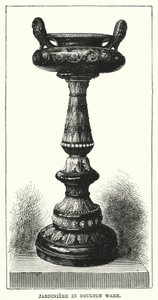 Jardiniere in Doulton-aardewerk door English School