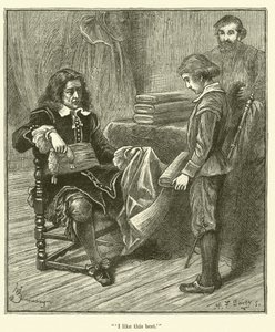 Jean Baptiste Colbert als jongen, "Dit vind ik het leukst" (gravure) door English School