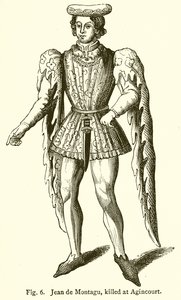 Jean de Montagu, Gedood bij Agincourt door English School