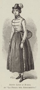 Jenny Lind als Maria, in "La Figlia del Reggimento"