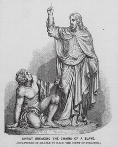 Jezus Christus breekt de ketenen van een slaaf door English School