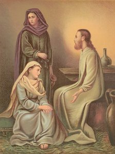 Jezus Christus in het huis van Martha en Maria door English School