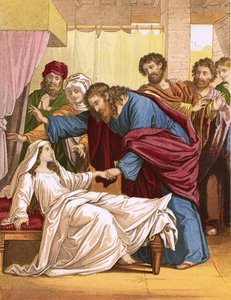 Jezus wekt de dochter van de leider op