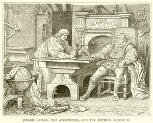 Johannes Kepler, de astronoom, en keizer Rudolf II