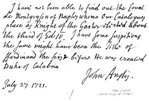 John Anstis (Garter King at Arms) door English School