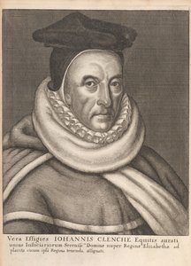 John Clenche, uit Historische Gedenktekens van de Engelse Wetten door William Dugdale, Londen 1666