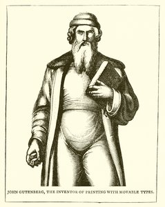 Johannes Gutenberg, de uitvinder van het drukken met losse letters door English School