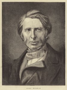 John Ruskin (gravure) door English School