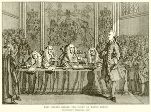 John Wilkes voor het Hof van Koningsbank door English School