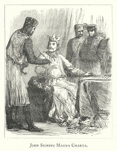Jan ondertekent de Magna Charta door English School